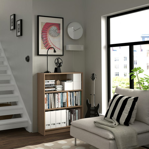 BILLY Bookcase, oak effect, 80x28x106 cm