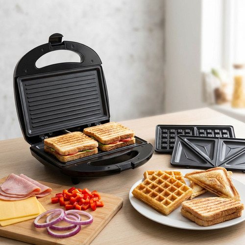 Esperanza Sandwich Maker 3in1 Portobella EKT006, black
