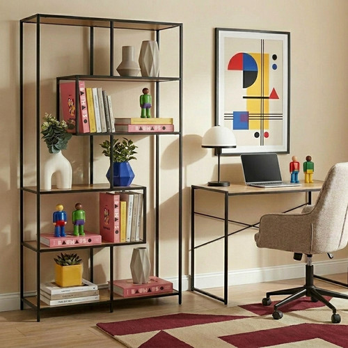Shelving Unit Bookcase Oxford 4, oak