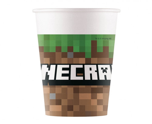 Paper Party Cup 200ml 8pcs Minecraft