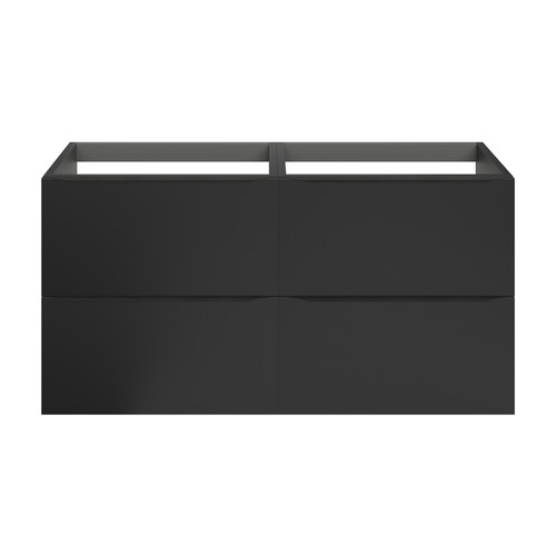Goodhome Wall-mounted Basin Cabinet Imandra 120cm, matt black