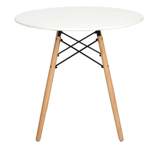 Table DTW 80cm, white/wood