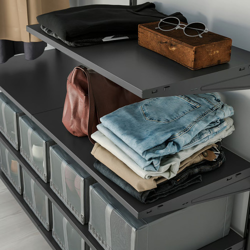 BOAXEL Shelf, anthracite, 60x40 cm