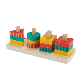 Fisher-Price Wood Toddler Toy Shape Stacker HXV05 2+