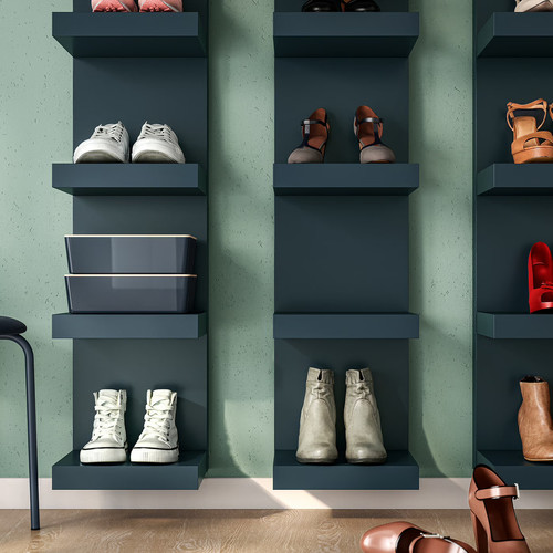 LACK Wall shelf unit, black-blue, 30x190 cm