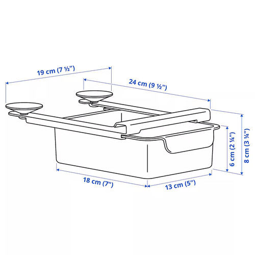 KLIPPKAKTUS Storage box for fridge