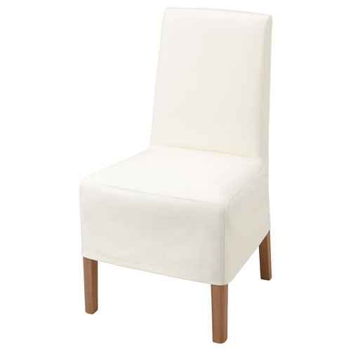 BERGMUND Chair w medium long cover, oak effect/Inseros white