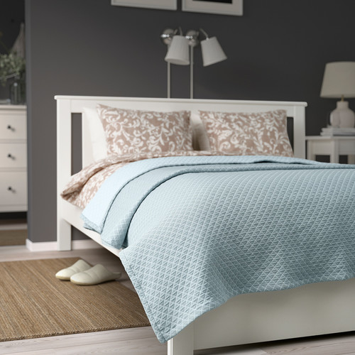 PRAKTVIAL Bedspread, blue, 260x250 cm
