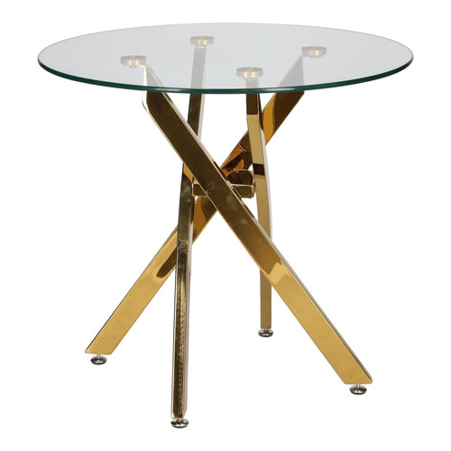 Coffee Table Amber 60cm, transparent/gold