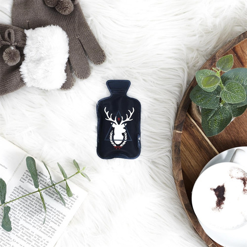 Instant Hot Water Bottle Oh My Deer, white