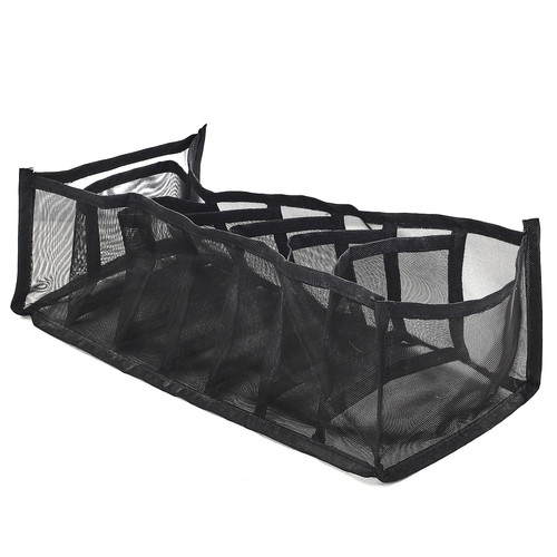 7-Compartment Drawer Organizer, black