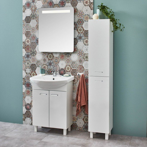 Deftrans Bathroom High Cabinet Sat 30 cm, white