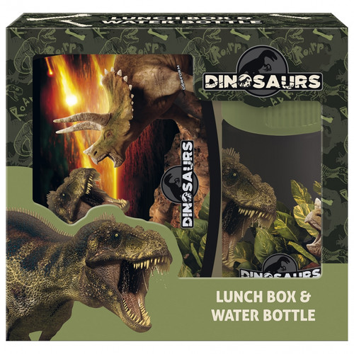 Lunch Box & Water Bottle Set Dinosaurs
