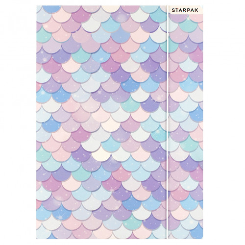 Document File Folder with Elastic Band A4 1pc Mermaid, assorted patterns