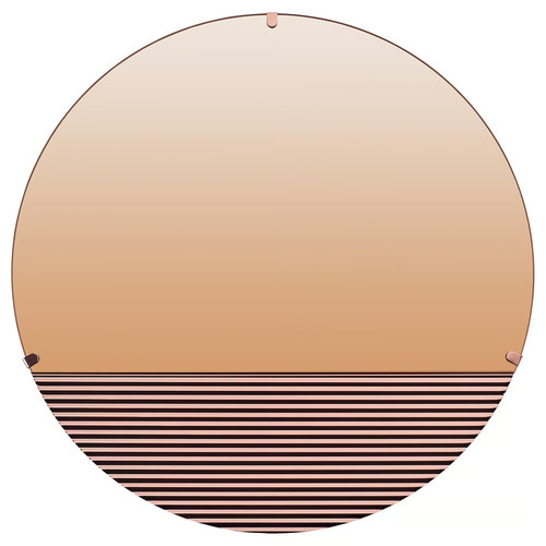 SKOGSGRÄNSEN Decorative mirror, copper-colour, 50 cm