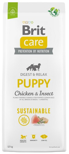 Brit Care Sustainable Puppy Chicken & Insect Dog Dry Food 12kg