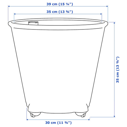 IKEA PS FEJÖ Self-watering plant pot, white, 32 cm