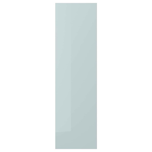 KALLARP Door, high-gloss light grey-blue, 40x140 cm