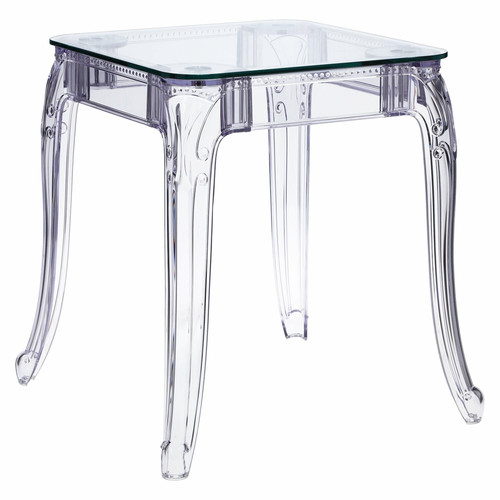 Table Ghost 62x62cm, transparent