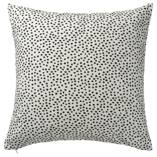 BJÖRKGRÅMAL Cushion cover, white/black, 50x50 cm
