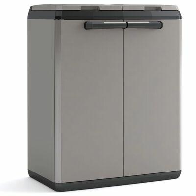 Keter Split Basic Recycling Cabinet, black/grey