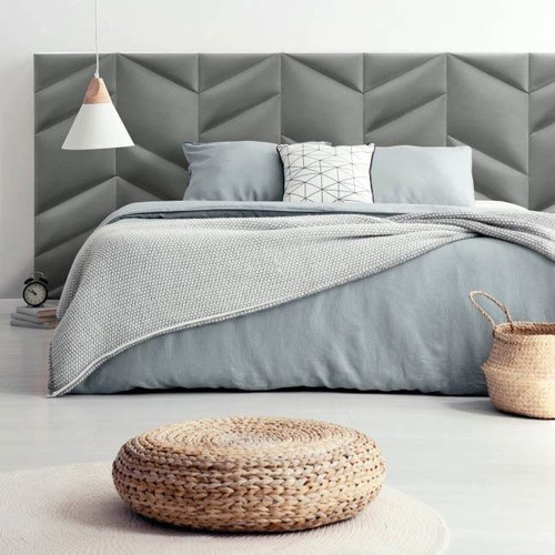 Upholstered Wall Panel Parallelogram Stegu Mollis 15x30cm R, grey
