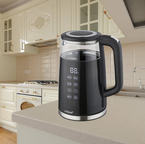 Feel Maestro 1.7L Glass Electric Kettle with Temperature Control 2200W MR-049