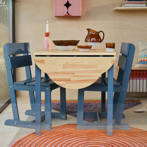 OMMJÄNGE Chair, stained/blue