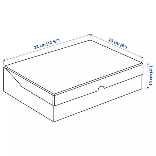 VATTENTRÅG Box with lid, 32x23x10 cm
