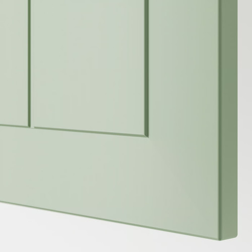 METOD / MAXIMERA Base cab f sink+2 fronts/2 drawers, white/Stensund light green, 80x60 cm