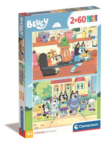 Clementoni Children's Puzzle Bluey 2x60 4+