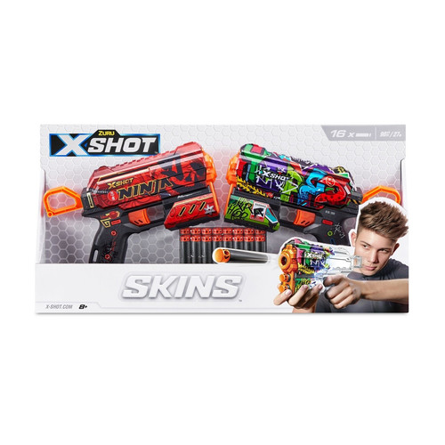 Zuru X-Shot Skins Flux 16 Darts 8+