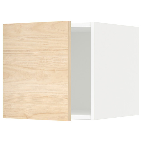 METOD Top cabinet, white/Askersund light ash effect, 40x40 cm
