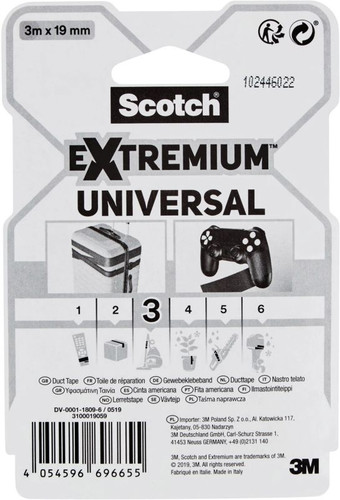 Scotch Duct Tape 3 m x 19 mm, black