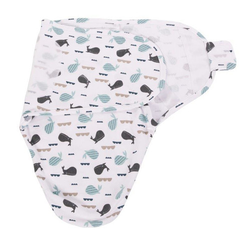 Bo Jungle B-Wrap Baby Wrapping Blanket Ocean Whales Small 0-4m