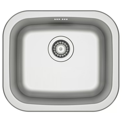 FYNDIG Single-bowl inset sink, stainless steel, 46x40 cm