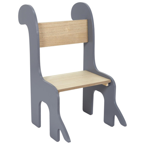 Children's Chair Dino, grey/natural