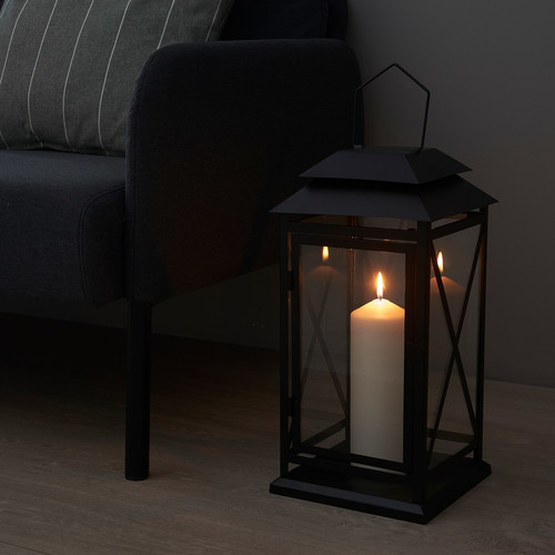 FENOMEN Unscented pillar candle, natural, 19 cm