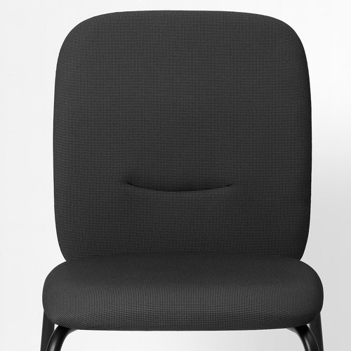 PÅBODA Chair, black/Remmarn dark grey