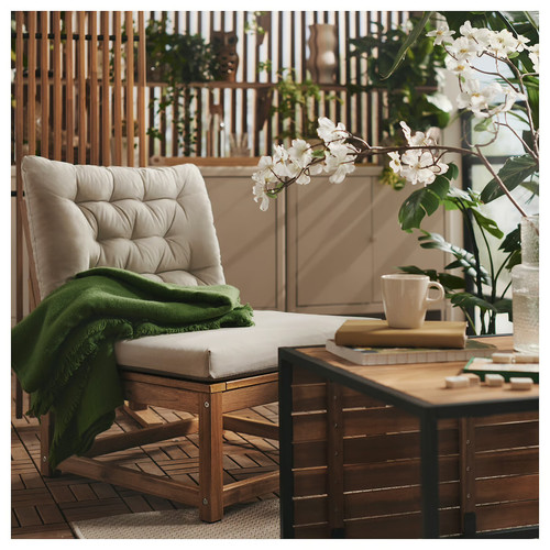 HÅKANSKÄR Coffee table, outdoor/light brown stained, 80x64 cm