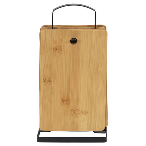 Bamboo Cutting & Serving Boards, Set of 6 with Stand