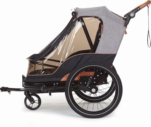 Bobike Trailer Multifunctional Bicycle Trailer & Stroller Moobe 2in1, grey