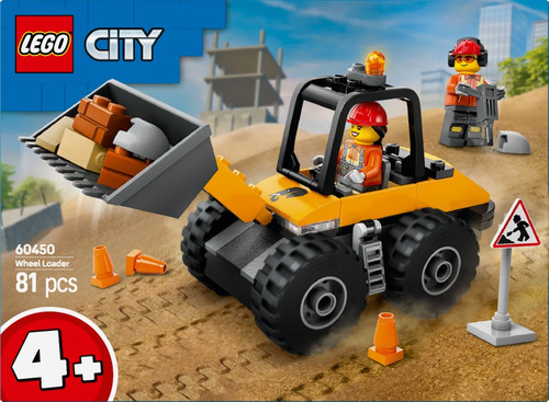 LEGO City Yellow Construction Wheel Loader 4+