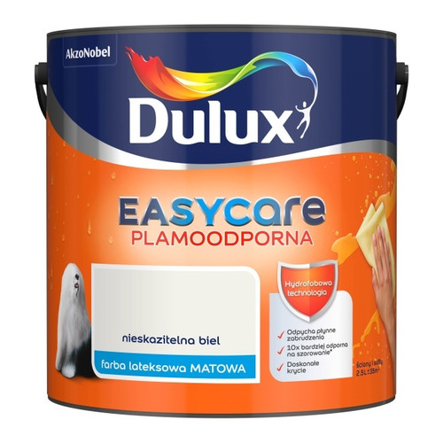 Dulux EasyCare Matt Latex Stain-resistant Paint 2.5l impeccable white