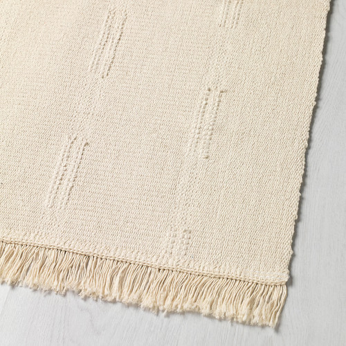 SORTSÖ Rug, flatwoven, unbleached, 55x85 cm