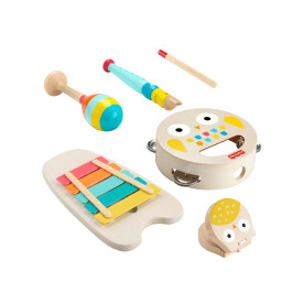 Fisher-Price Wooden Musical Instruments Gift Set Toddler Creative Play HXT90 2+