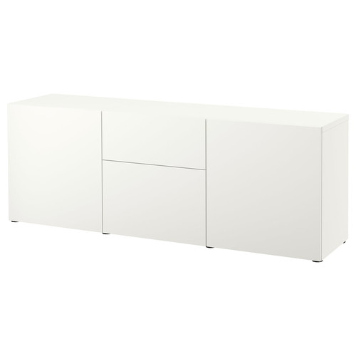 BESTÅ Storage combination with drawers, white, Lappviken white, 180x42x65 cm