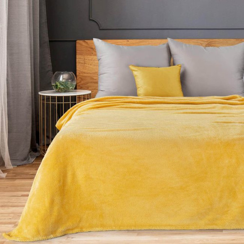 Blanket Ricky 150 x 180 cm, mustard yellow