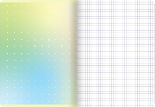 Notebook A5 60 Sheets Squared Margin City/Gradient, 10-pack, assorted patterns