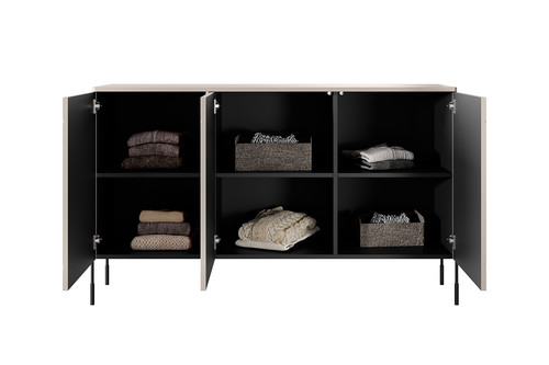 Three-Door Cabinet Sonatia 150 cm, cashmere